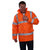 Front - Grafters Unisex Safety Hi-Visibility Waterproof Motorway Jacket