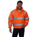 Front - Grafters Unisex Hi-Visibility Waterproof Bomber Jacket