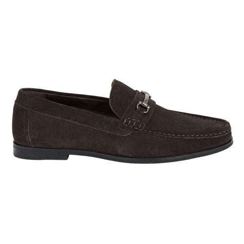 Front - Roamers Mens Suede Slip-on Casual Shoes