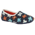 Front - Sleepers Womens/Ladies Gracie Floral Memory Foam Slippers