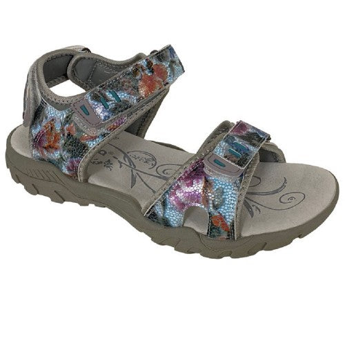 Front - PDQ Womens/Ladies Halter Back Leather Sports Sandal