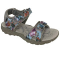 Front - PDQ Womens/Ladies Halter Back Leather Sports Sandal