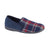 Front - Sleepers Mens Jim Checked Velour Slippers