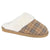 Front - Sleepers Womens/Ladies Leyla Checked Slippers