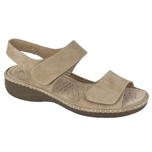 Front - Boulevard Womens/Ladies Leather Lined Sandals