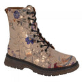 Front - Cipriata Womens/Ladies Annetta Floral Combat Boots