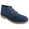 Front - Roamers Mens Real Suede Round Toe Unlined Desert Boots