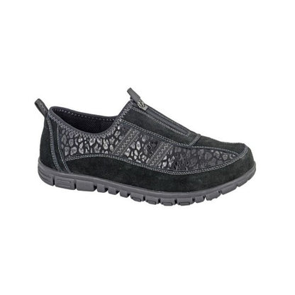 Front - Boulevard Womens/Ladies Suede Extra Wide Trainers