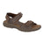 Front - IMAC Mens Waxy Leather Triple Strap Sandals
