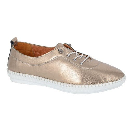 Front - Mod Comfys Womens/Ladies Metallic Leather Casual Shoes