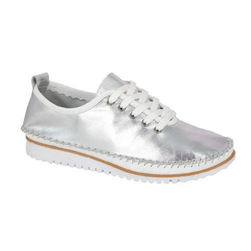 Front - Mod Comfys Womens/Ladies Softie Leather Casual Shoes