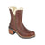 Front - Woodland Womens/Ladies Twin Zip Leather Ankle Boots