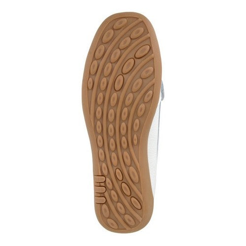 Front - Boulevard Womens/Ladies Floral Leather Loafers