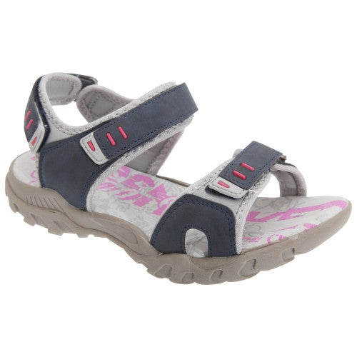 Front - PDQ Womens/Ladies Toggle & Touch Fastening Sports Sandals