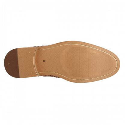 Front - Roamers Mens Conker Leather Brogues