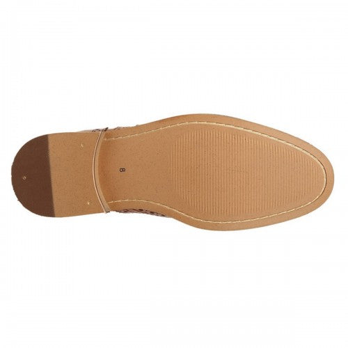 Front - Roamers Mens Conker Leather Brogues