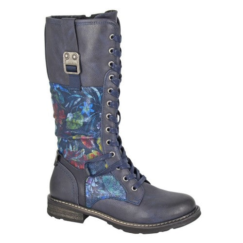 Front - Cipriata Womens/Ladies Floral Calf Boots