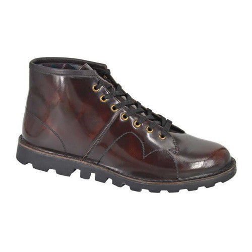 Front - Grafters Unisex Adult Leather Monkey Boots