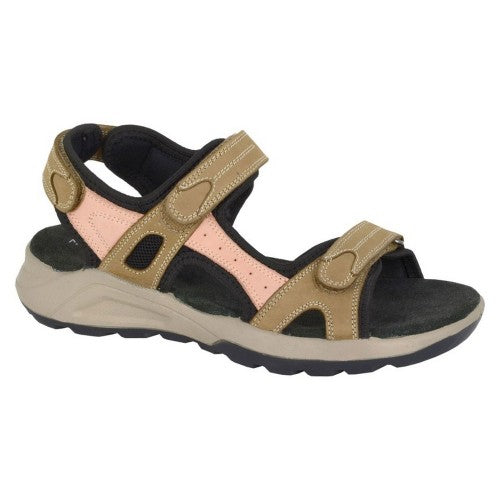 Front - Mod Comfys Womens/Ladies Nubuck Sports Sandals