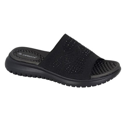 Front - Cipriata Womens/Ladies Eliana Diamante Sliders
