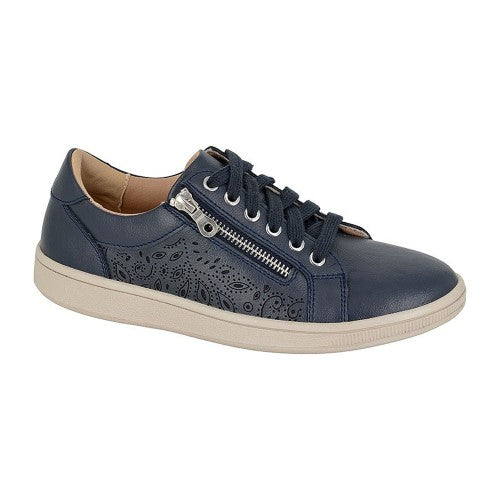 Front - Boulevard Womens/Ladies Action Leather Trainers