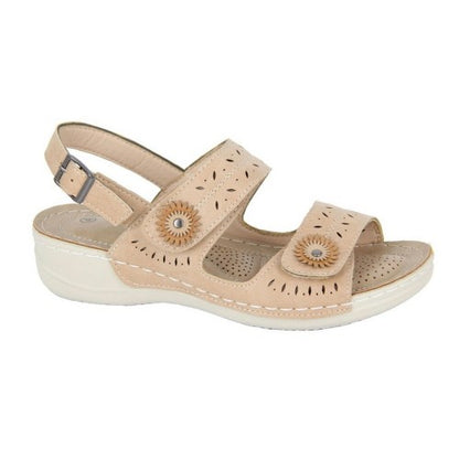 Front - Boulevard Womens/Ladies Interlaced Sling Back Sandals