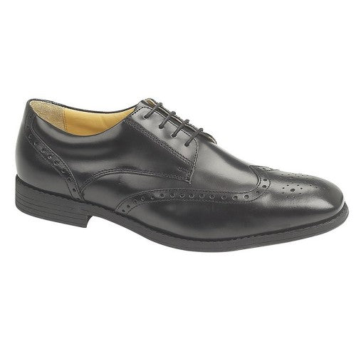 Front - Tredflex Mens Leather High Shine Brogues