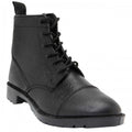 Front - Grafters Mens 6 Eye Grain Leather Cadet Boots