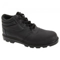 Front - Grafters Mens Grain Leather Treaded Safety Toe Cap Boots