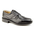 Front - Roamers Mens Plain Leather Capped Gibson Formal Shoes