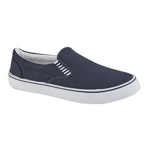Front - Dek Boys Gusset Casual Canvas Yachting Shoes