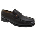 Front - Tycoons Mens Wide Fitting Saddle Trim Moccasin Type Casual Shoes