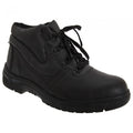Front - Grafters Mens Grain Leather Padded Ankle Safety Toe Cap Boots