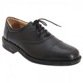 Front - Roamers Mens Softie Leather Blind Eye Flexi Capped Oxford Shoes