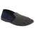 Front - Zedzzz Mens Charles Herringbone Felt Gusset Slippers