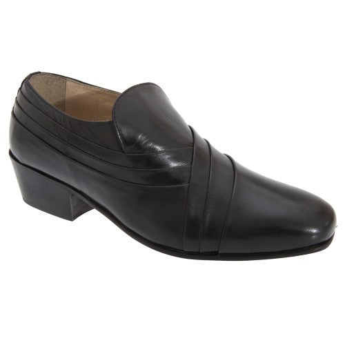 Front - Montecatini Mens Pleated Vamp Softie Leather Shoes