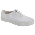 Front - Dek Kids Unisex Junior Lace White Canvas Gym Plimsolls