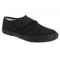 Front - Dek Kids Unisex Junior Touch Fastening Black Canvas Plimsolls