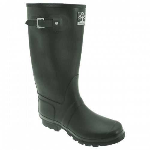 Front - Woodland Unisex Quality Strap Wide Fit Wellington Boots