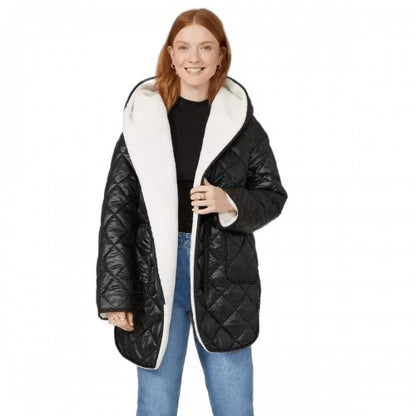 Front - Maine Womens/Ladies Quilted Padded Reversible Coat