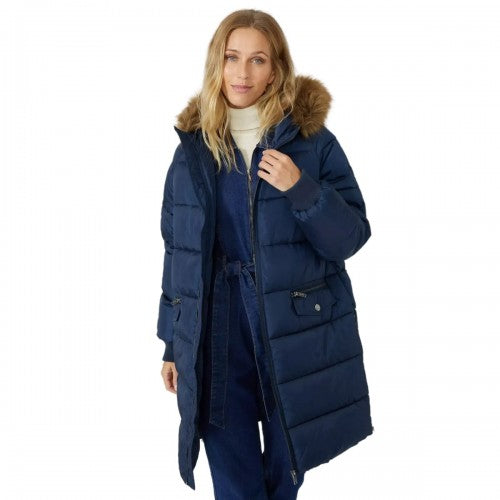 Mantaray Womens Ladies Hooded Borg Padded Parka Discounts on great Brands
