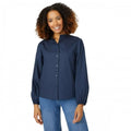 Front - Maine Womens/Ladies Grandad Collar Balloon Sleeve Shirt