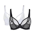 Front - Gorgeous Womens/Ladies Sheer Non-Padded Bra (Pack of 2)