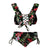 Front - Debenhams Womens/Ladies Floral Front Tie Bikini Set