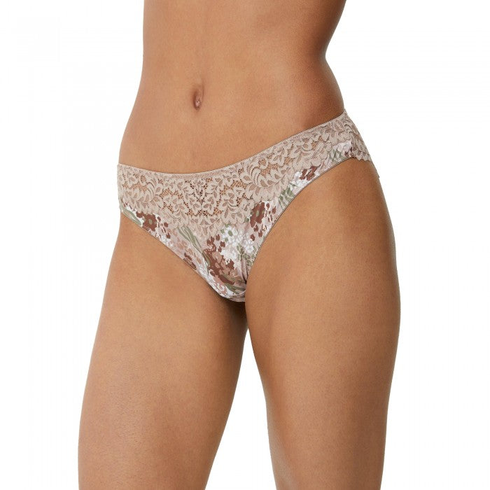 Front - Gorgeous Womens/Ladies Animal Print Lace Detail Knickers