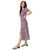 Front - Mantaray Womens/Ladies Floral V Neck Puffed Midi Dress