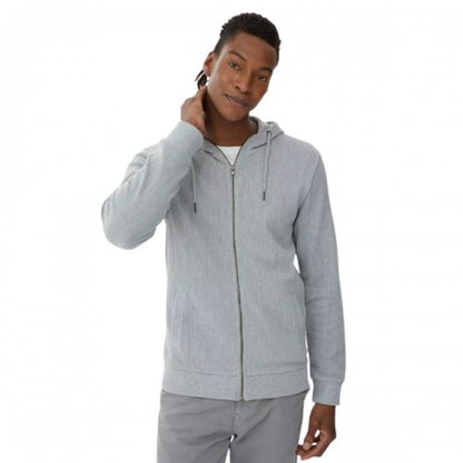 Front - Mantaray Mens Herringbone Full Zip Hoodie