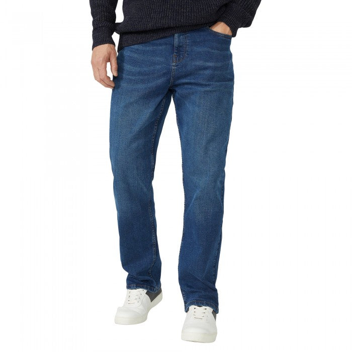 Front - Mantaray Mens Relaxed Fit Jeans