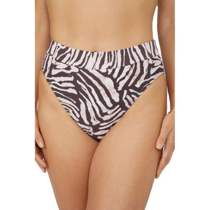 Front - Gorgeous Womens/Ladies Zebra Print Mid Rise Bikini Bottoms