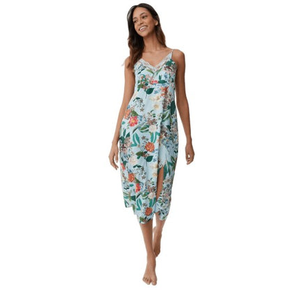 Front - Debenhams Womens/Ladies Botanical Floral Woven Nightie